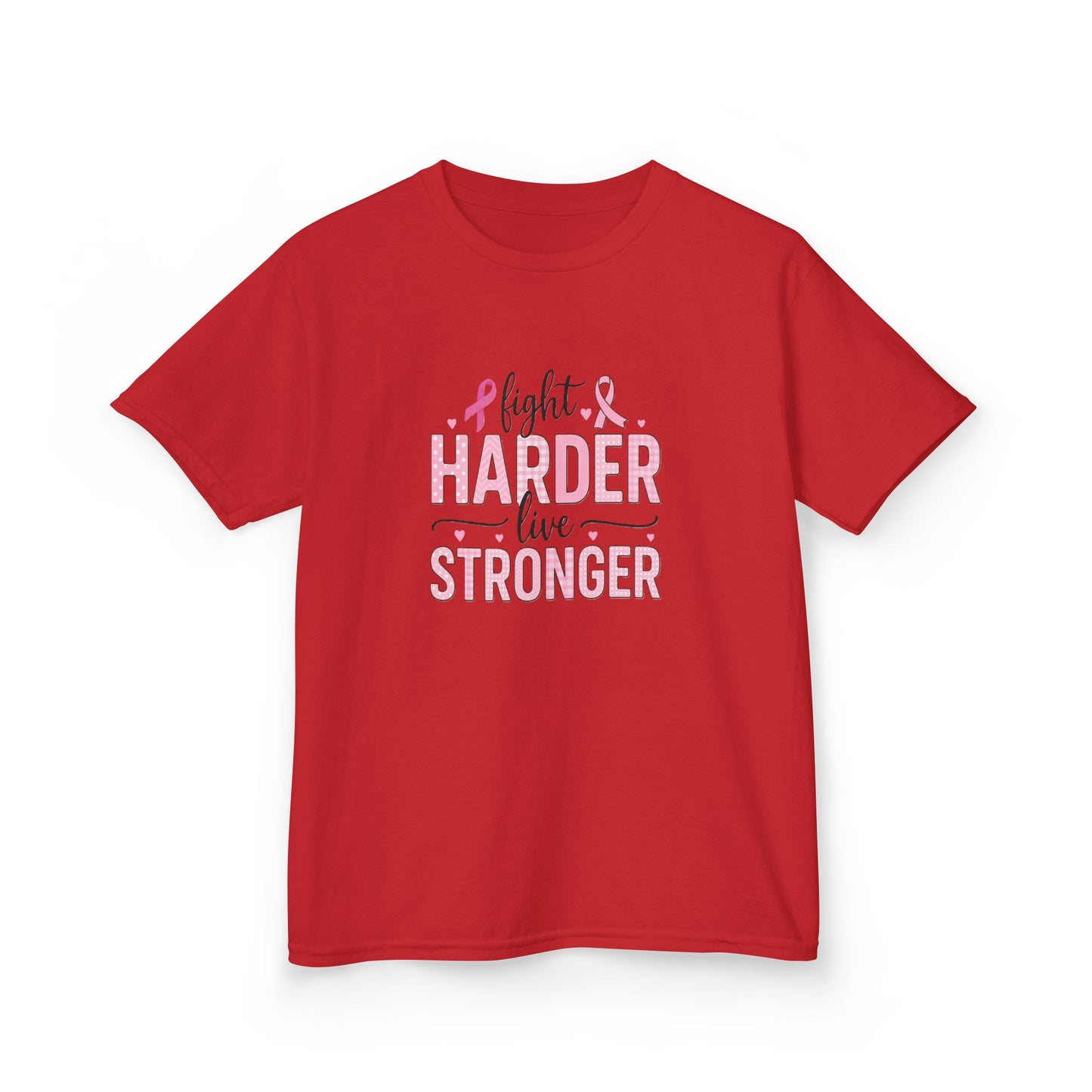 Fight HARDER Live STRONGER - Breast Cancer Awareness Tee