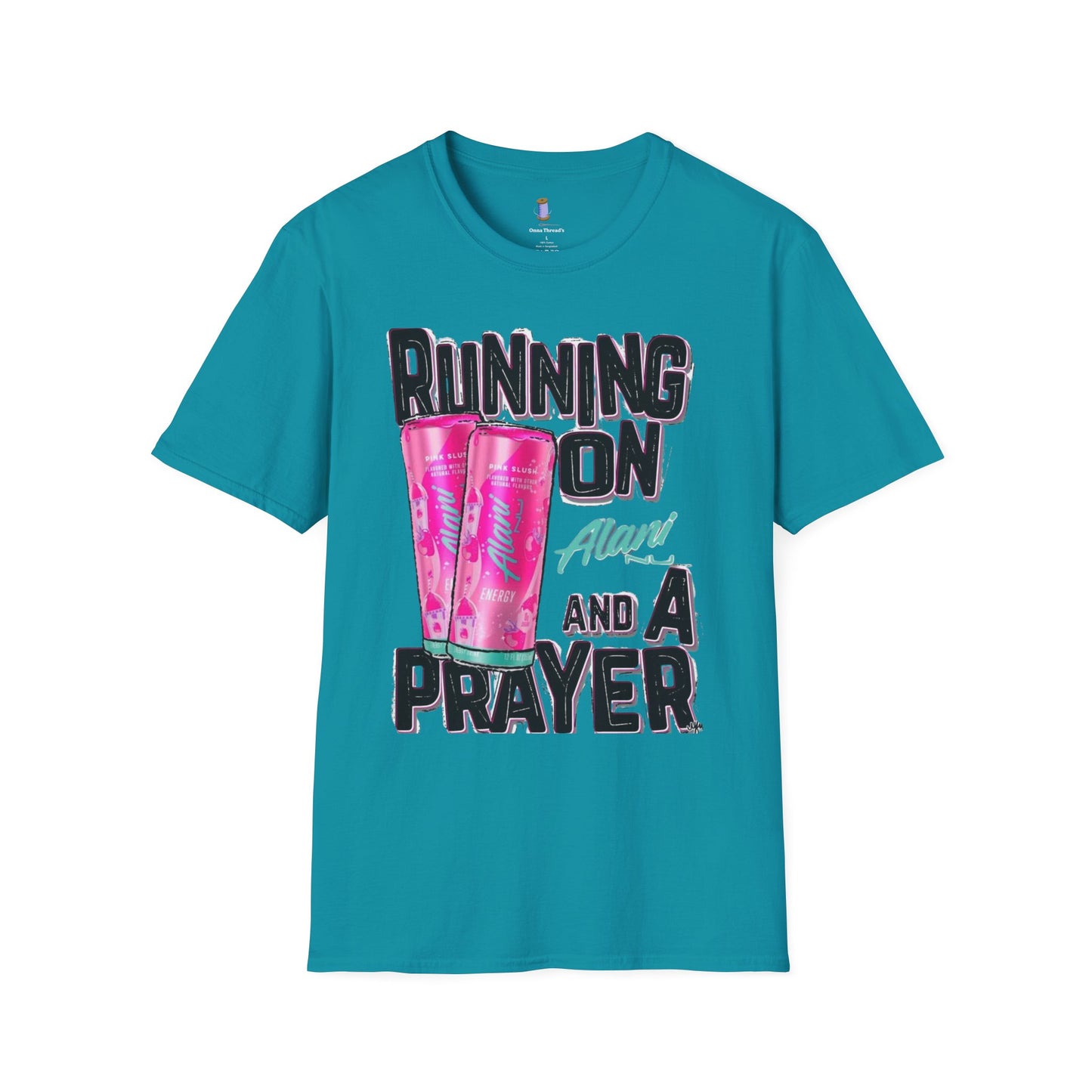 Running on a Prayer T-Shirt, Unisex Graphic Tee, Fun Casual Wear, Gift for Friends, Everyday Style, Faith-Inspired Apparel