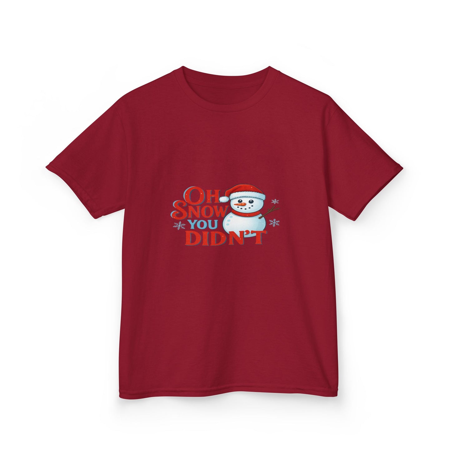 Oh Snow You Didn't! Snowman Dino Christmas Tee