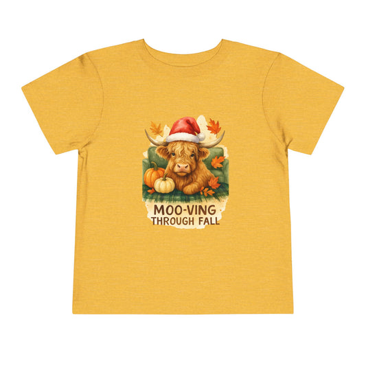 Moo-ving Through Fall Toddler Christmas Tee