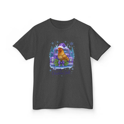 Merry Christmas Y'all Chicken Truck Tee - Kids Holiday Shirt