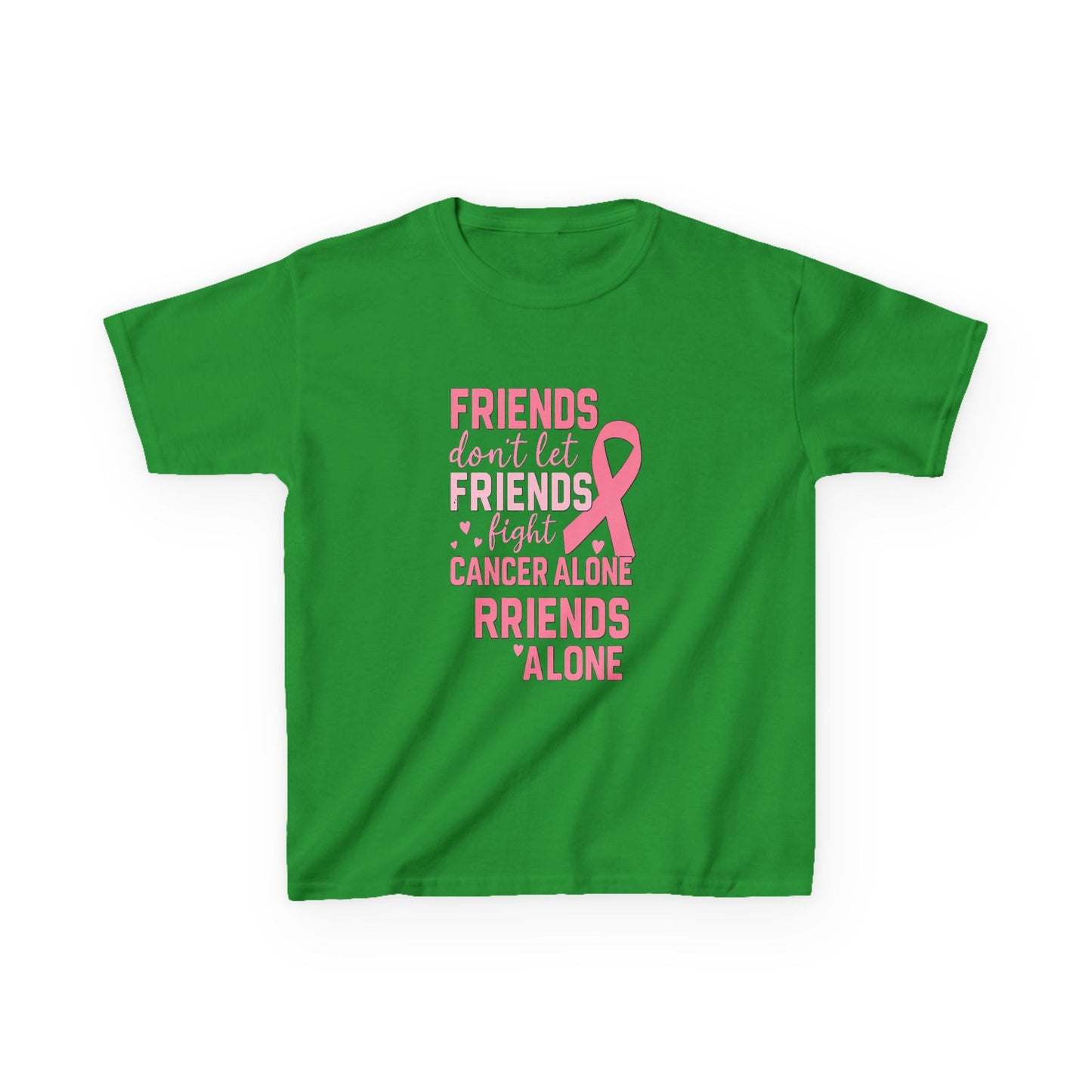 Friends Fight Cancer Alone Tee - Pink Ribbon Kids Shirt