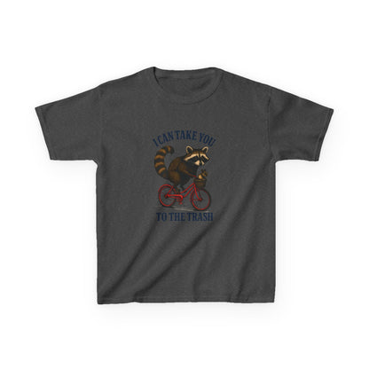 Raccoon Trash Ride Christmas Kids Tee