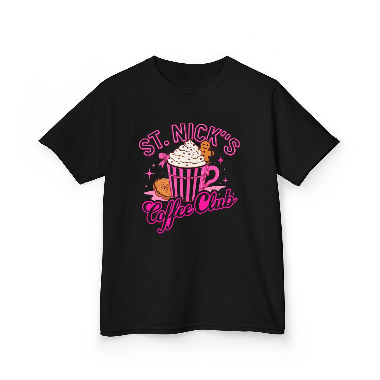 St. Nick's Coffee Club Dinosaur Tee - Holiday Fun!
