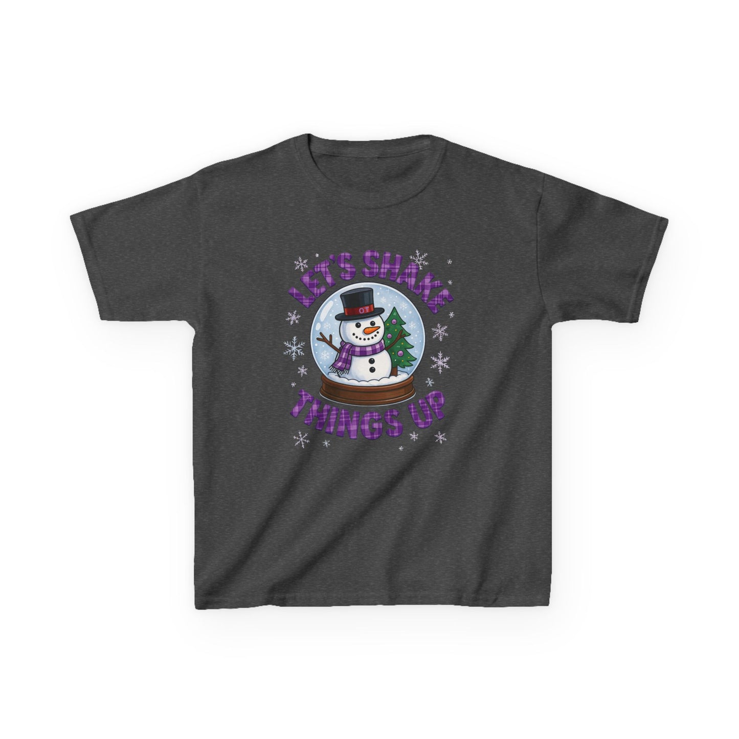 OT Snowman Snow Globe Kids Christmas Tee