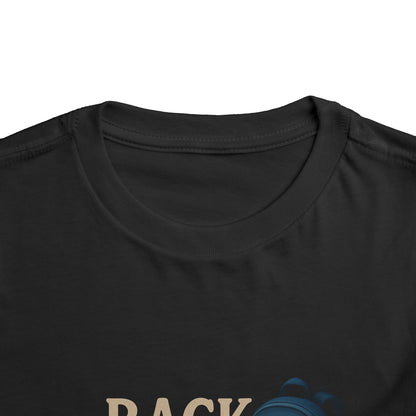 Toddler Tee Back to School Shirt with Backpack, Apple, Pencil, and Book Design