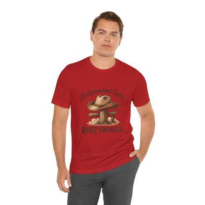 Quiet Swagger Cowboy Tee — Independent Spirit Western T-Shirt