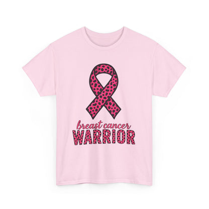Pink Leopard Ribbon Breast Cancer Awareness Tee