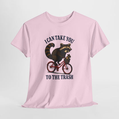 Cotton Tee Vintage Raccoon Bicycle Graphic Shirt