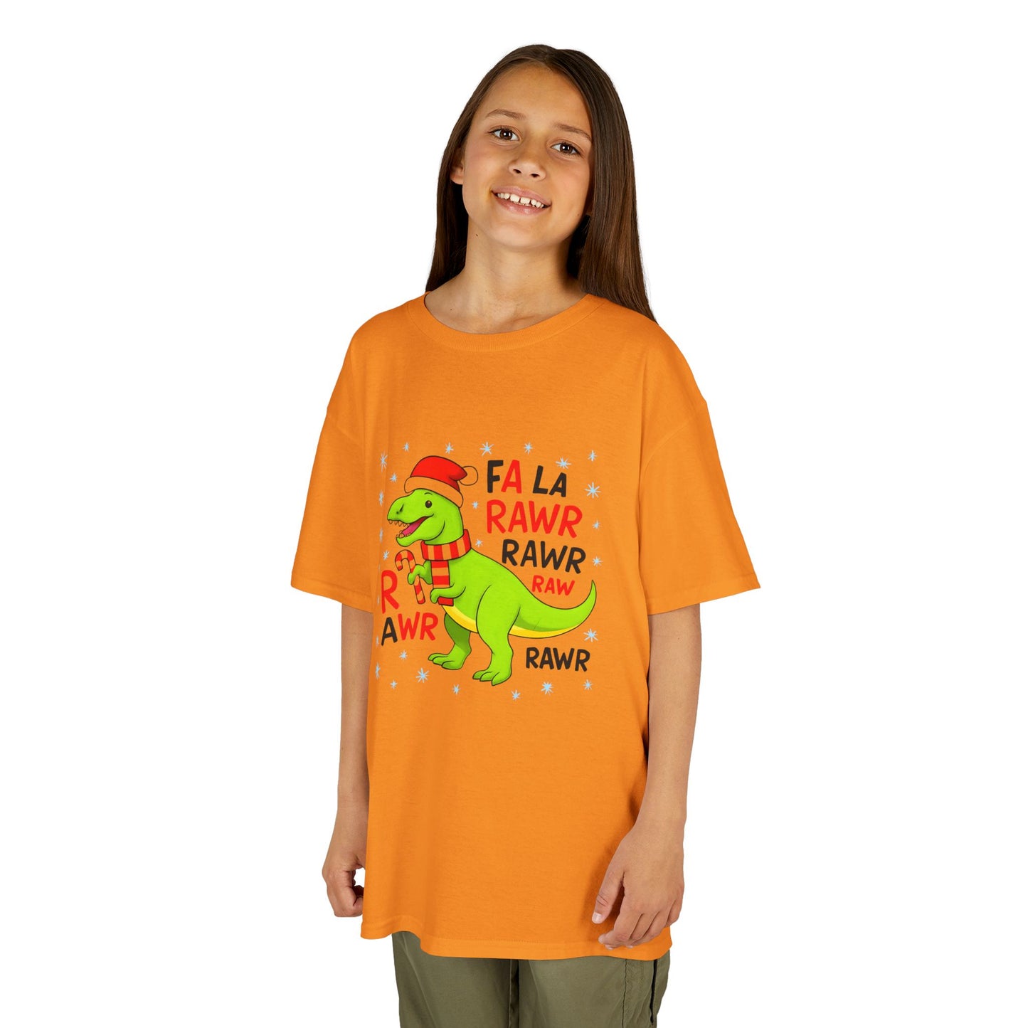 Holiday Dinosaur Kids Tee, Christmas Shirt, Fun Dinosaur T-Shirt, Kids Party Outfit, Cute Graphic Tee, Gift for Kids
