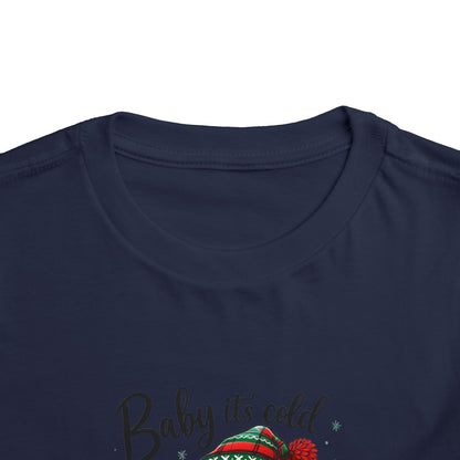 Baby It's Cold Outside Snowman Toddler Christmas Tee