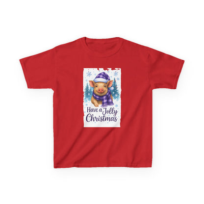 Jolly Pig Christmas Tee - Kids Holiday Shirt