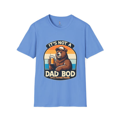 Unisex Bear Dad Bod T-Shirt, Funny Gift for Fathers, Casual Wear for Dads, Summer Tee, Gift for Father's Day, Relaxed Fit Tee