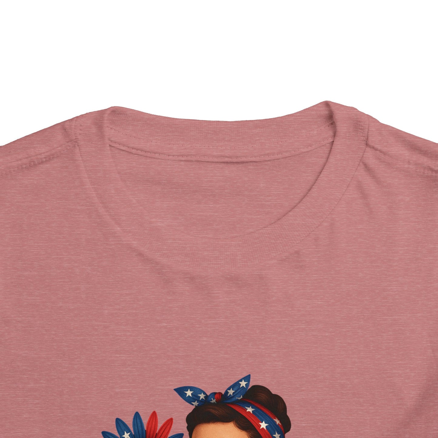 Toddler Tee All American Girl Patriotic Floral Shirt