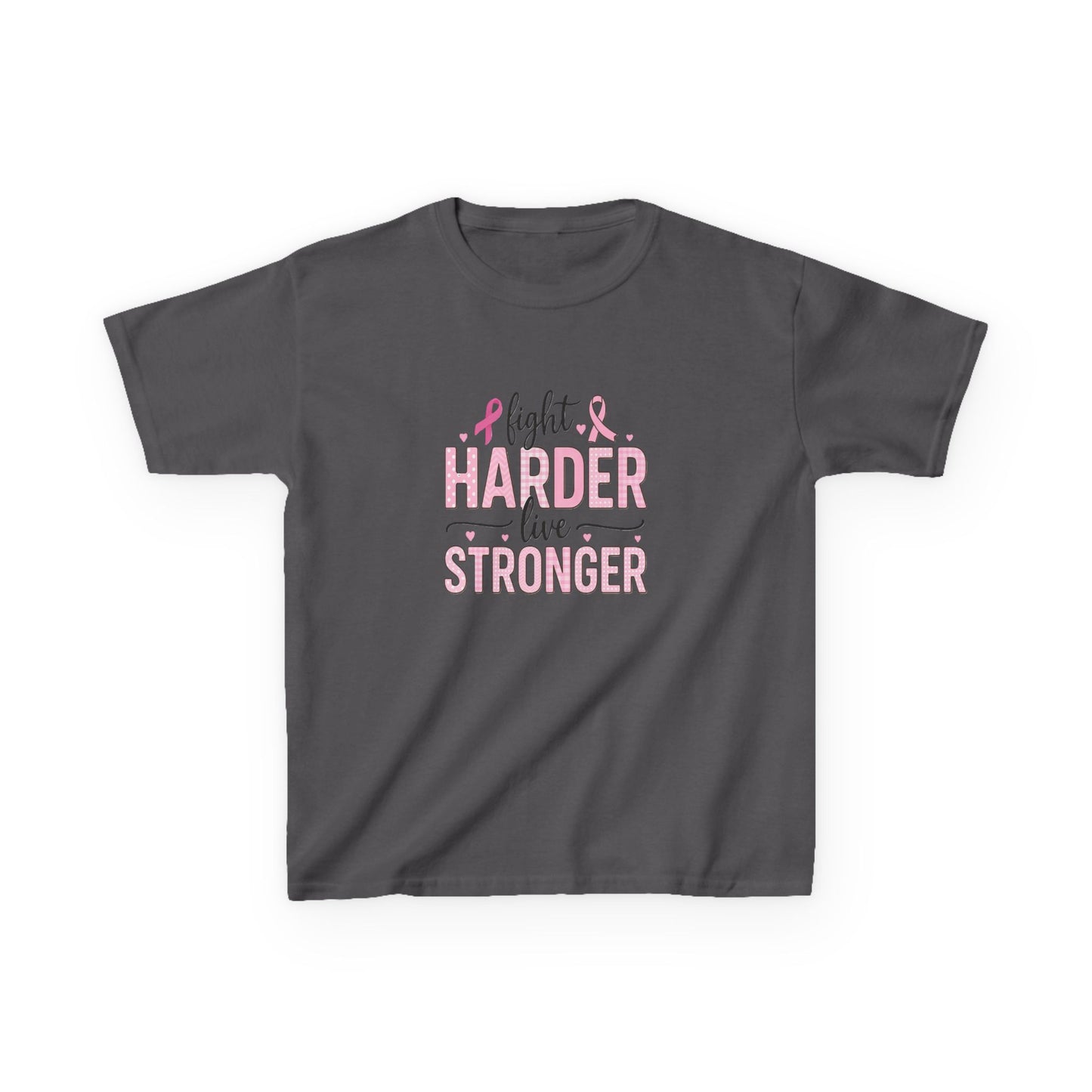 Fight HARDER Live STRONGER - Breast Cancer Awareness Tee