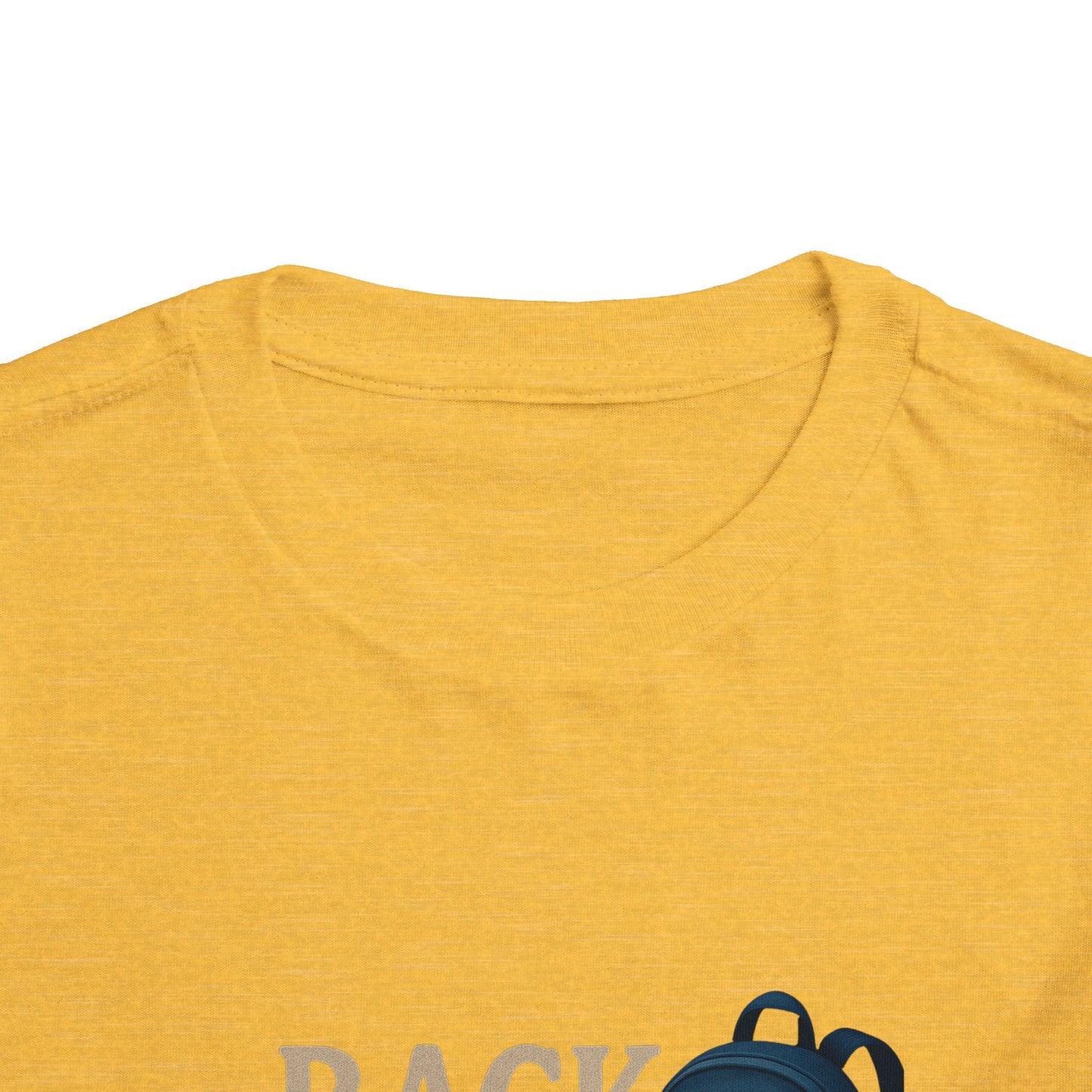 Toddler Tee Back to School Shirt with Backpack, Apple, Pencil, and Book Design