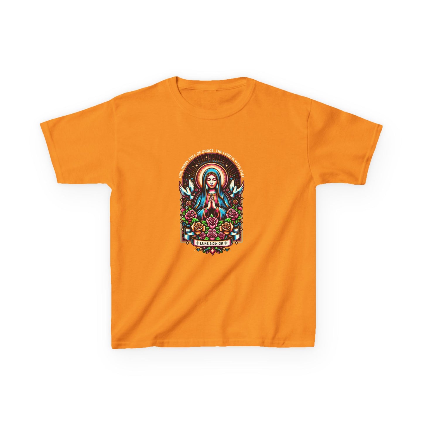 Virgin Mary Graphic Tee - Christmas Kids Shirt