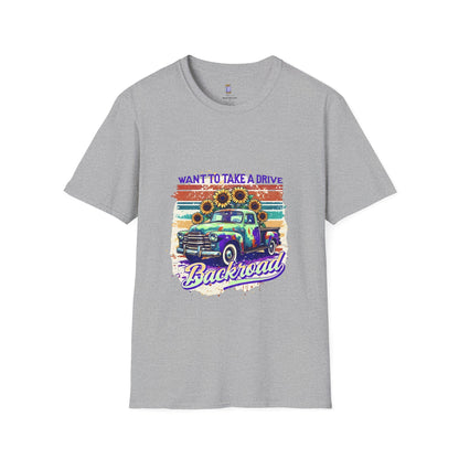 Retro Drive Unisex T-Shirt, Casual Tee, Vintage Car Shirt, Gift for Road Trip Lovers, Summer Style, Outdoor Adventure Apparel