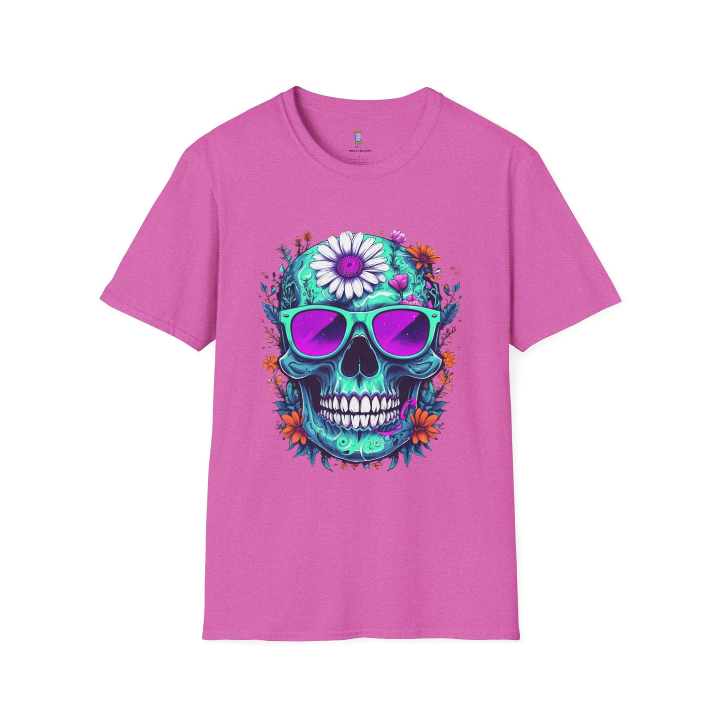 Vibrant Skull Graphic Tee, Edgy Unisex T-Shirt, Festival Wear, Vintage Inspired Tops, Halloween Must-Have, Cool Casual Style