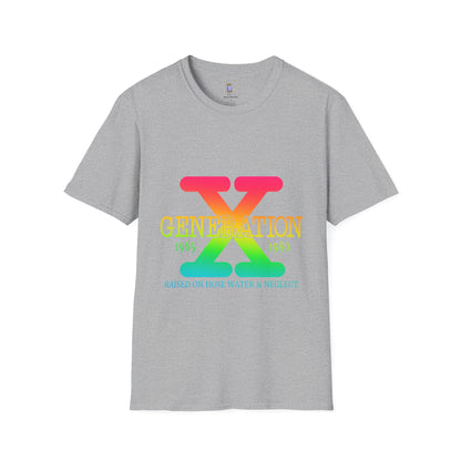 Retro Generation X T-Shirt, Unisex Graphic Tee, Vintage Style Shirt, Casual Wear, Gift for 90s Kids, Nostalgia Apparel