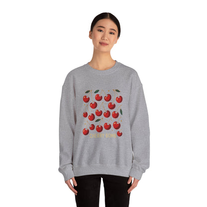 Cherry Bomb Crewneck Sweatshirt — Retro Cherry Graphic Pullover