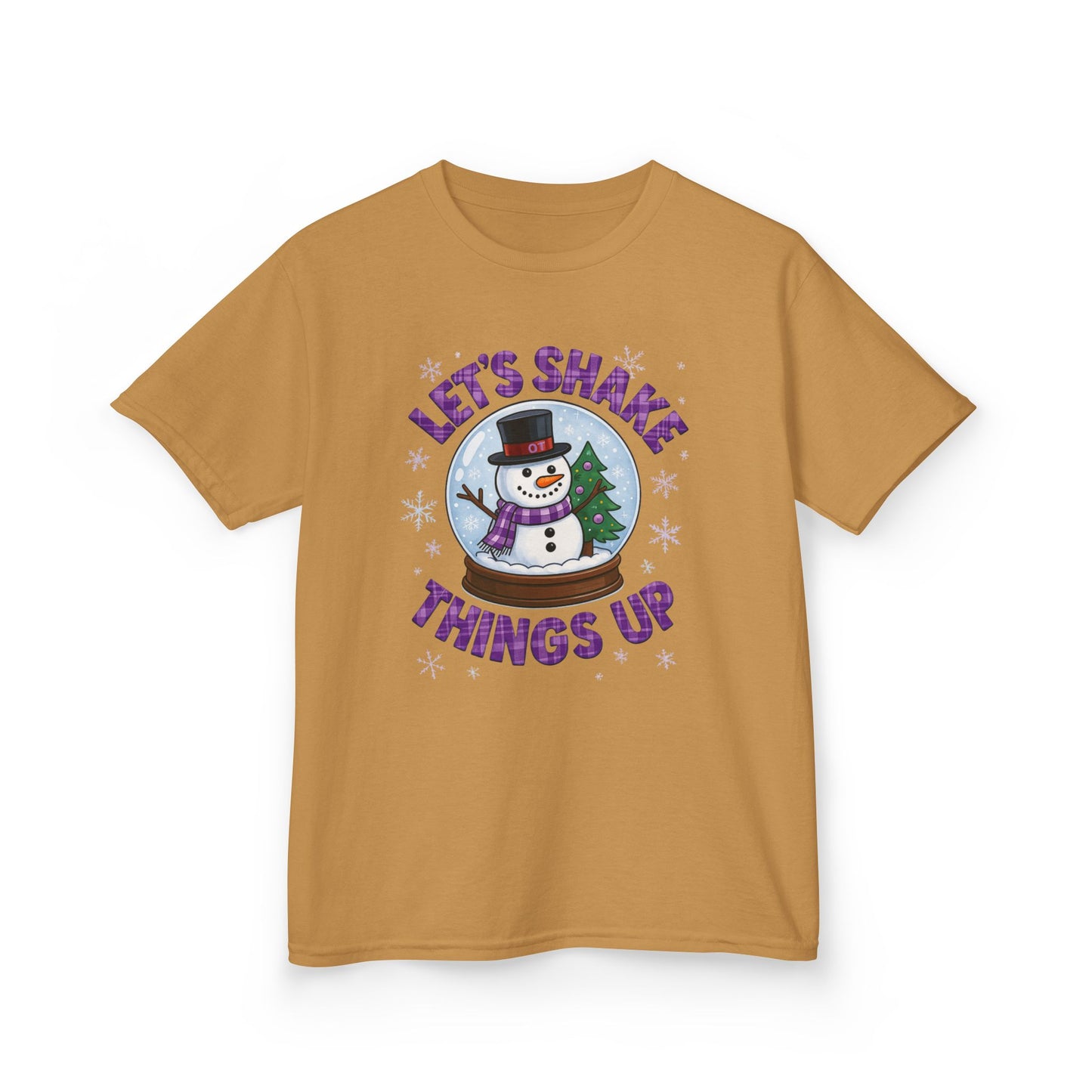 OT Snowman Snow Globe Kids Christmas Tee