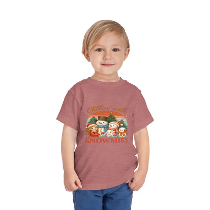 Chillin' With Snowmies Toddler Christmas Tee