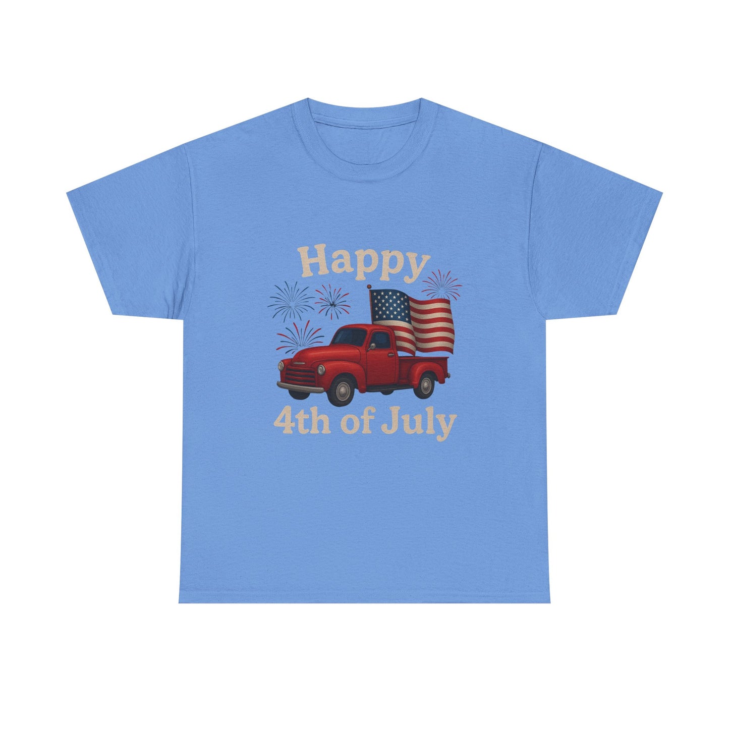 🚙 Happy 4th of July Truck Tee – Patriotic Vintage Pickup Shirt