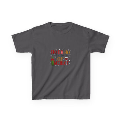 Ho Ho Ho & Merlot Dino Tee - Christmas Kids Shirt