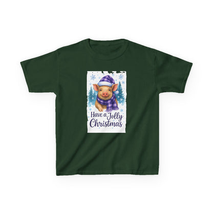 Jolly Pig Christmas Tee - Kids Holiday Shirt