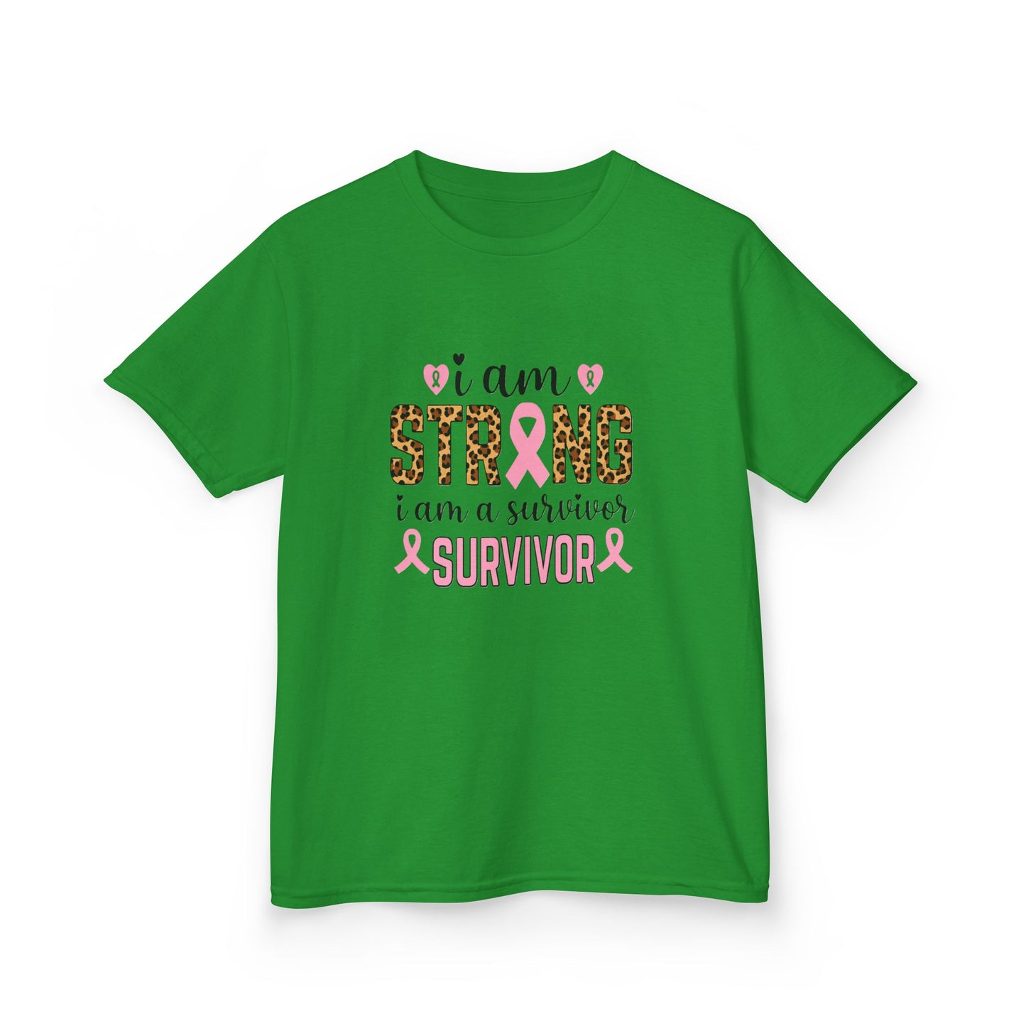 Breast Cancer Awareness Dinosaur Tee - I Am Strong Survivor