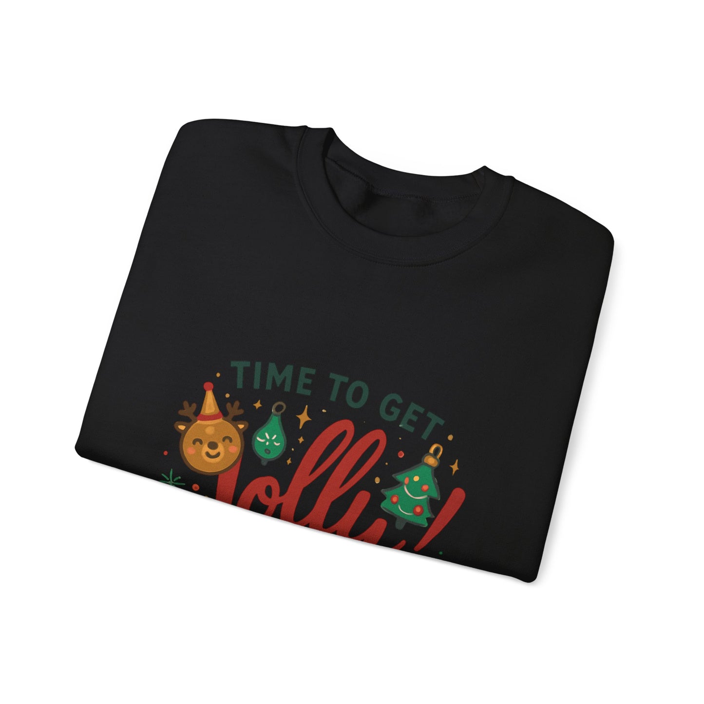 Holiday Sweatshirt - "Time to Get Jolly!" Christmas Crewneck