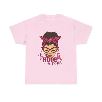Hope, Faith, Love: Breast Cancer Awareness Tee