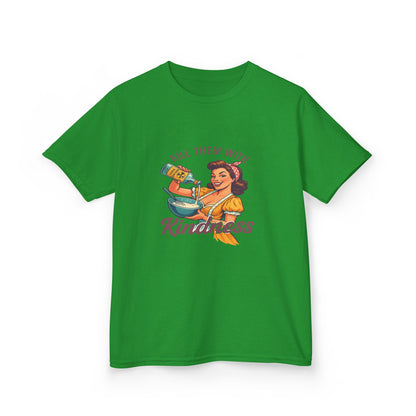 Radioactive Kindness: Funny Xmas Dinosaur Tee for Kids