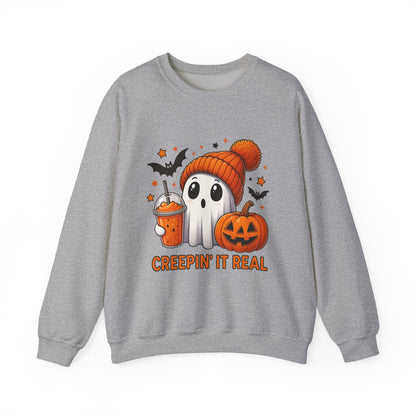 Creepin' It Real Ghost Halloween Sweatshirt