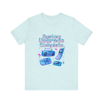 System Upgrade Complete Retro Gaming Tee — Cute Pastel Gameboy & Console Design