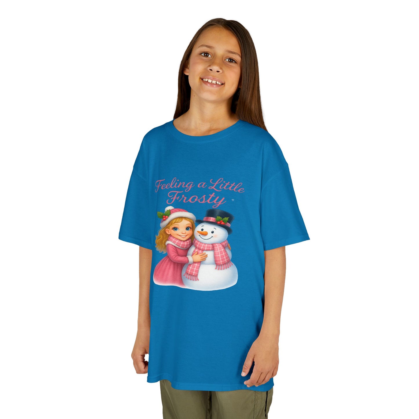 Kids Christmas Tee, Holiday T-shirt for Children, Cute Winter Gift, Frosty Snowman Design, Festive Family Photos