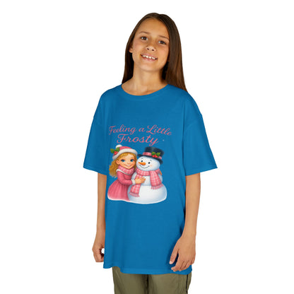 Kids Christmas Tee, Holiday T-shirt for Children, Cute Winter Gift, Frosty Snowman Design, Festive Family Photos