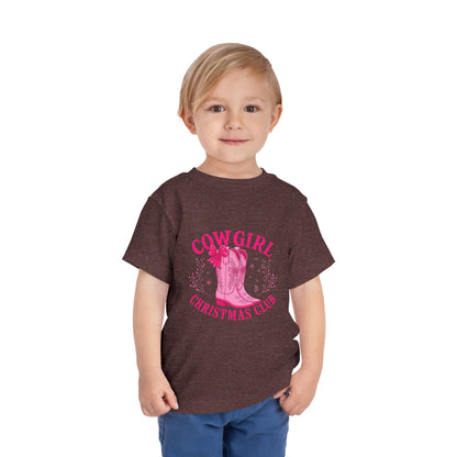 Cowgirl Christmas Club Tee - Pink Retro Holiday Shirt
