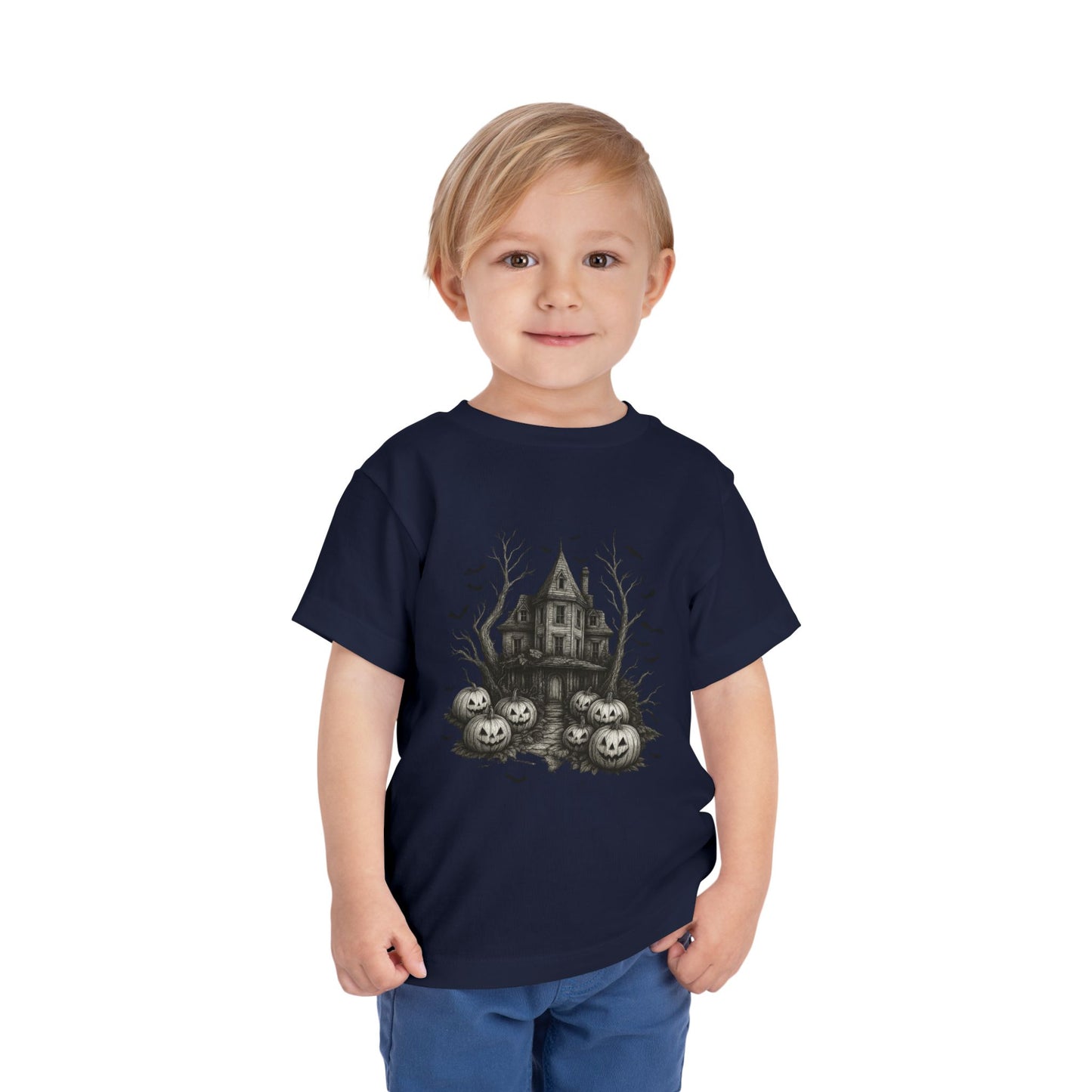 Spooky Halloween House Toddler Christmas Tee