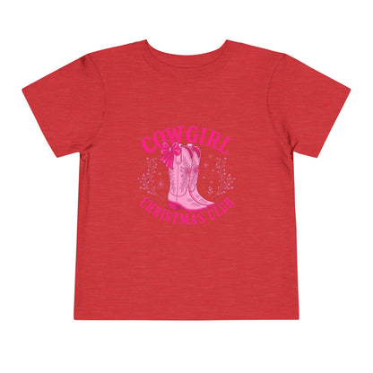 Cowgirl Christmas Club Tee - Pink Retro Holiday Shirt