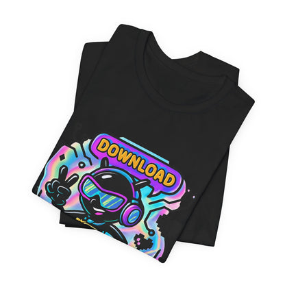 Download Now! Retro Gamer Alien T-Shirt — Neon Vaporwave Gaming Tee