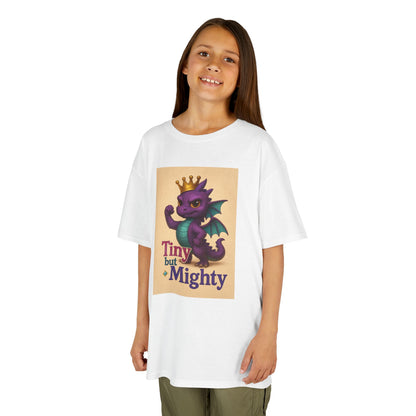 Kids Dragon Tee, Fun Kids T-Shirt, Tiny but Mighty Shirt, Unique Kids Apparel, Gift for Young Adventurers, Cute Dragon Design