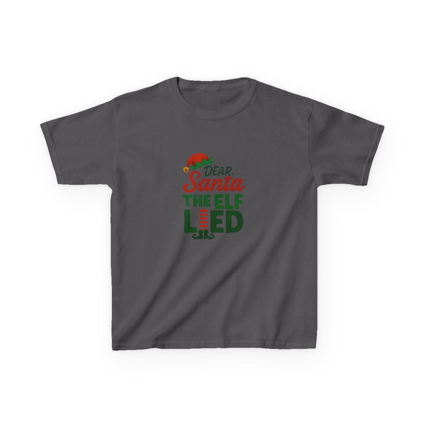 Dear Santa, The Elf Lied! Kids' Christmas Tee