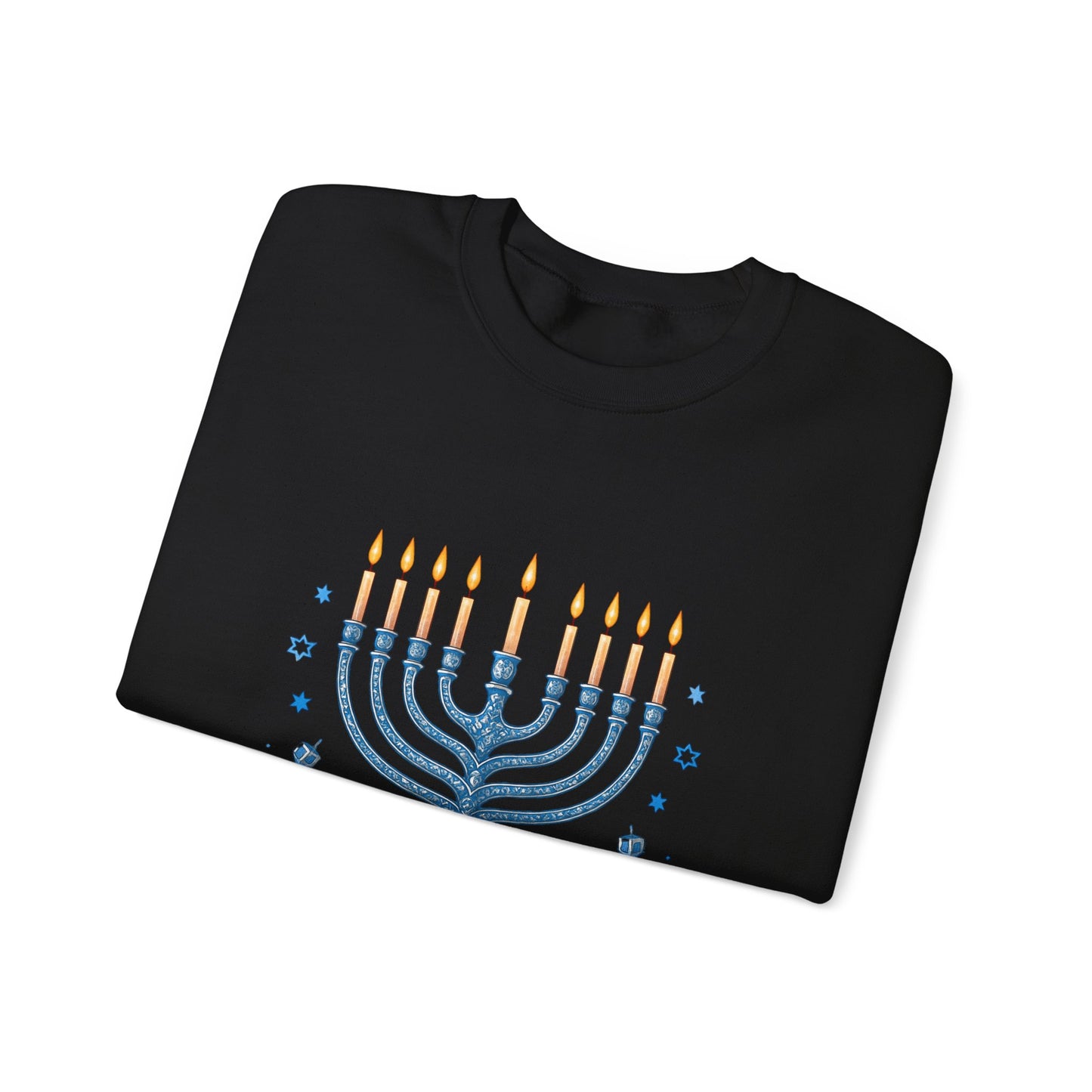 Hanukkah Menorah Sweatshirt - "Celebrate the Light" Holiday Crewneck