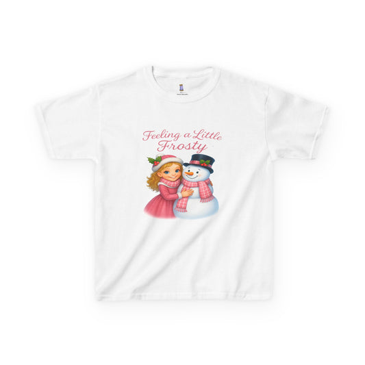 Kids Christmas Tee, Holiday T-shirt for Children, Cute Winter Gift, Frosty Snowman Design, Festive Family Photos