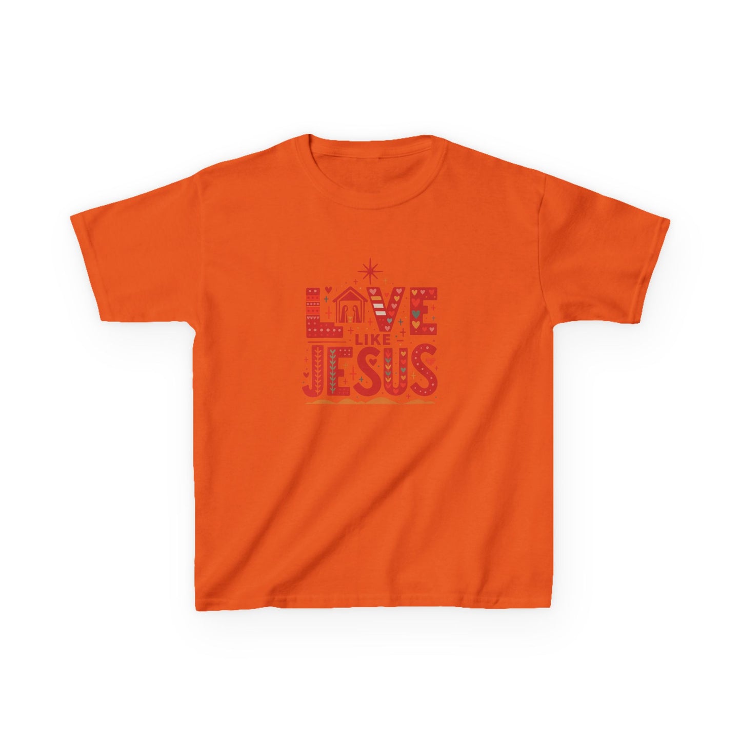 Love Like Jesus Christmas Dinosaur Kids Tee