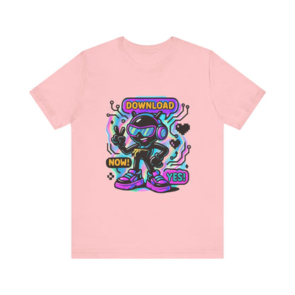 Download Now! Retro Gamer Alien T-Shirt — Neon Vaporwave Gaming Tee