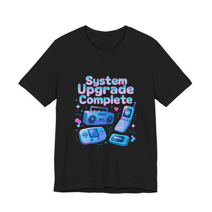 System Upgrade Complete Retro Gaming Tee — Cute Pastel Gameboy & Console Design