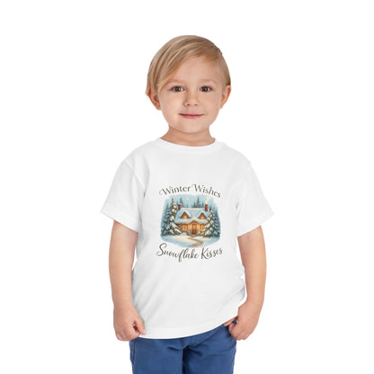 Winter Wishes Cottage Christmas Tee - Toddler Holiday